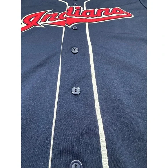 Vintage‎ Majestic Cleveland Indians Eddie Murray 33 Navy Baseball Jersey Mens XL - Picture 3 of 12